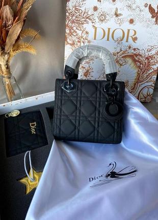 Dior lady black + кошелек