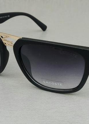 Lacoste очки мужские солнцезащитные черные с золотом с градиентом1 фото