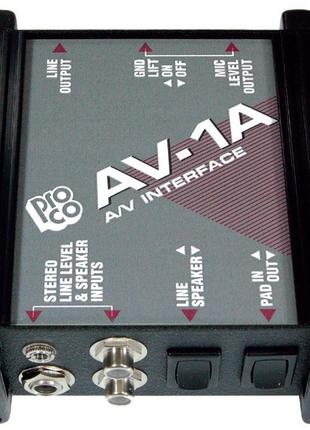 Стерео директ бокс proco av-1a audio/video interface (б/у)
