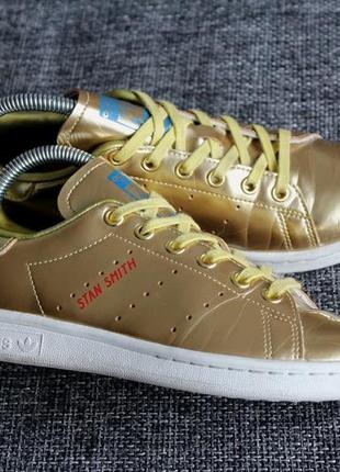 Кроссовки adidas originals stan smith metallic pack gold оригинал1 фото