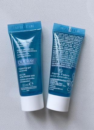Ducray keracnyl foaming gel — очищающая гель-пенка для лица и тела для жирной кожи со склонностью к акне, франция 🇫🇷3 фото