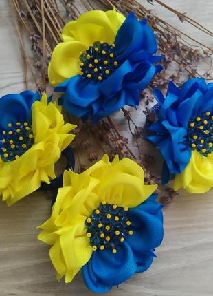 Жовто-сині квіточки на резиночках1 фото