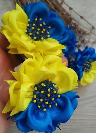 Жовто-сині квіточки на резиночках3 фото