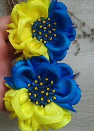Жовто-сині квіточки на резиночках7 фото