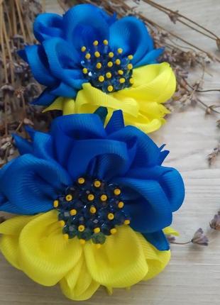 Жовто-сині квіточки на резиночках6 фото