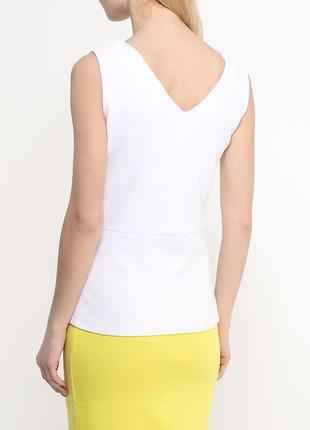 Женский топ белого цвета l xl 48 50 женская блуза блузка с баской