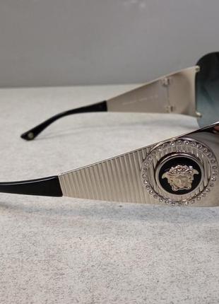 Сонцезахисні окуляри б/у versace mod 2135-b 1000/8g shield sil...5 фото