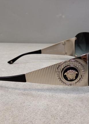 Сонцезахисні окуляри б/у versace mod 2135-b 1000/8g shield sil...8 фото