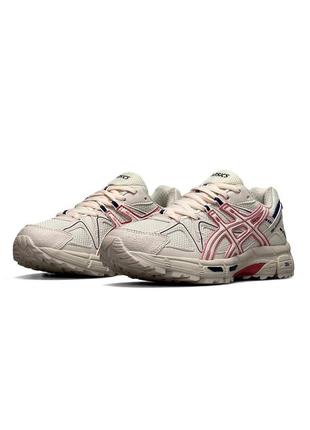 Женские кроссовки asics gel - kahana 8 new beige pink1 фото