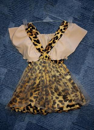 Гепардова  сукня дитяча1 фото