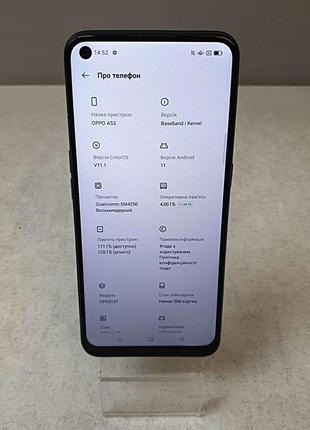 Мобільний телефон смартфон б/у oppo a53 4/128gb