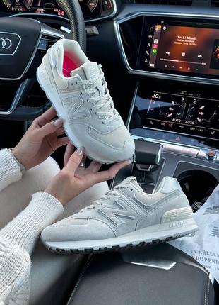 Жіночі кросівки new balance 574 light gray1 фото