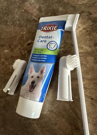Зубна щітка и паста для собак2 фото