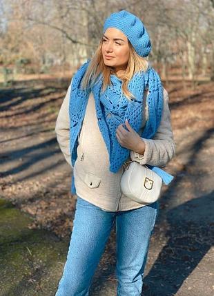 Комплект берет и бактус из 100% мериноса