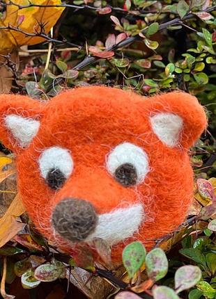 Іграшка валяна лисичка