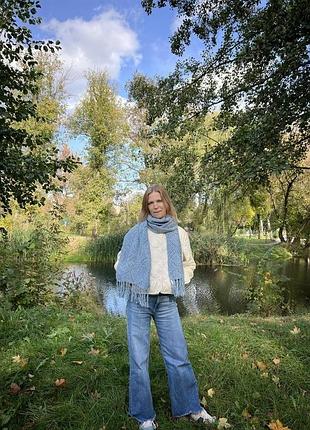 Шарф із твідової італійської вовни