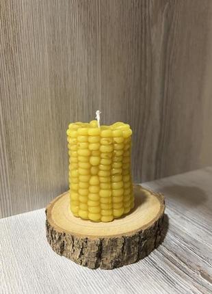 Свічка «кукурудза» з натурального воску