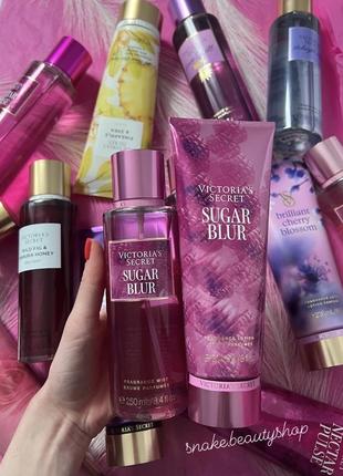 Набір парфумований спрей та лосьйон sugar blur victoria’s secret оригінал міст спрей vs