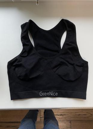 Спортивна білизна спортивниый топ топік чорний greenice l xl