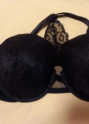 Бюстгальтер черный victoria's secret sexy tee lightly-lined demi bra, 38d.3 фото