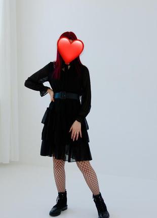 Готическое/винтажное черное платье3 фото