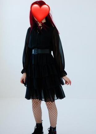 Готическое/винтажное черное платье4 фото