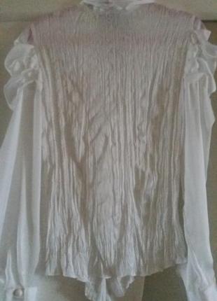 Белоснежная блузка кофточка.3 фото