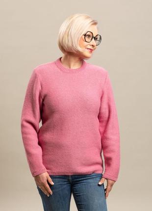 Чудесный, женский свитер, джемпер, розовый.