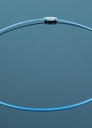 Шнурок нательный струна голубой1 фото