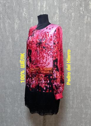 Платье красное шелковое миди 100% шелк преміального класса,бренд pedro de hierro.1 фото