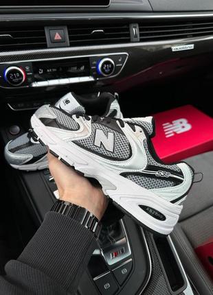 Мужские кроссовки new balance 530 white grey black silver premium