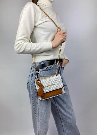 Michael kors mini white/brown9 фото