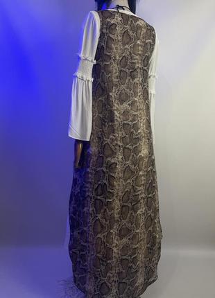 Анималистичная туника блуза накидка платья в трендовый зоо животный анималистичный принт змеиный принт8 фото