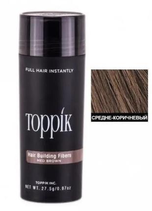 Загусник для волосся toppik hair building fibers (medium brown...