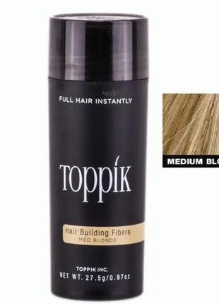 Загущувач для волосся toppik hair building fibers (medium blon...