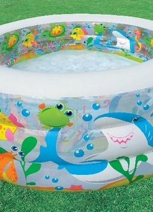 Басейн дитячий надувний акваріум intex 58480 (152х56 см.)2 фото