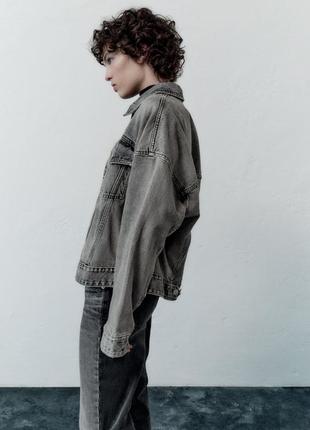 Новая серая джинсовая куртка деним zara h&amp;m cos джинсовка классическая levis asos6 фото