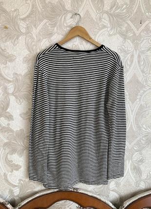 Черно белая полосатая кофта свитер свитшот худи олимпийка пуловер лонгслив +351 lisbon оригинал6 фото