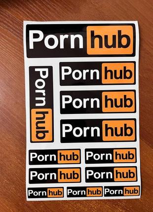 Наклейки на ноутбук  pornhub porn hub вінілові наклейки