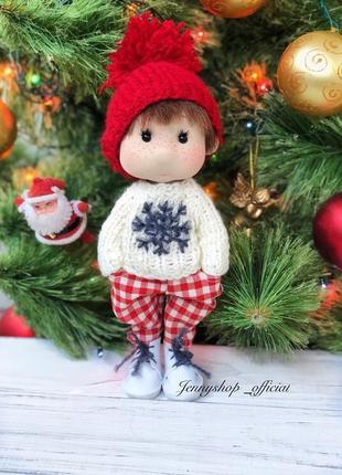 Интерьерная игровая кукла « рождественский мальчик»