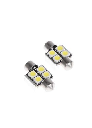 Лампочка led festoon 31mm 4 pcs cw smd50501 фото