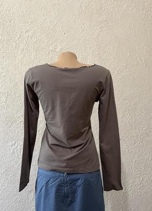 Коричневая блузка однотонная / коричневая кофта однотонная2 фото
