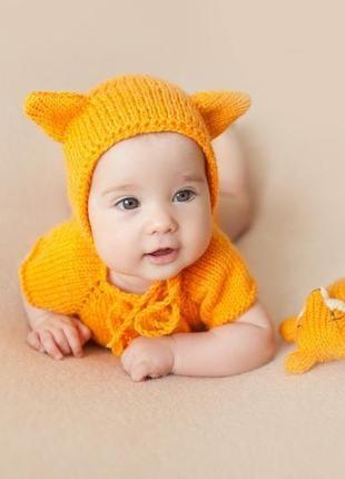 Комплект лисички для фотосессии новорожденных2 фото