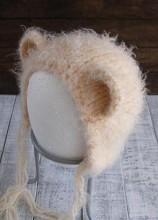 Шапочка з вушками для фотосесії новонароджених