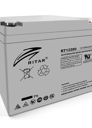 Акумуляторна батарея agm ritar rt12280, gray case, 12 v 28 ah ...