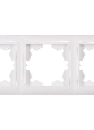 Рамка 3-а горизонтальна luxel primera (3023) біла sl-1