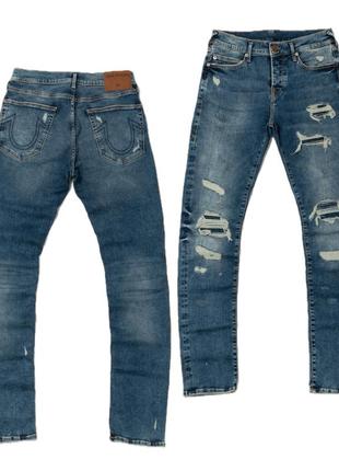 True religion rocco  distressed denim jeans чоловічі джинси