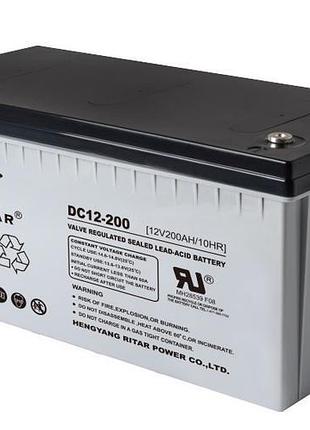 Акумуляторна батарея carbon ritar dc12-200c, black case, 12v 2...