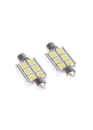 Лампочка led festoon 39mm 6 pcs cw smd5050