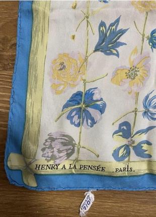 Henry a la pensee vintage шелковый платок от кутюрье